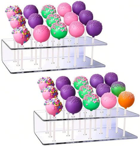 2 Pack Cake Stand, Acrylic Hold Stand, Clear Cake Display Holder, 15 Holes Candy Holder in Saudi Arabia