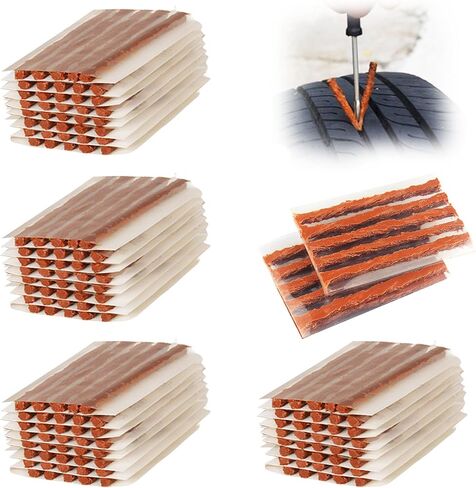 90pcs 4" Brown Tire Repair Strings, Automotive Tool Tire Repair Plugs, Tire Plugs Heavy Duty for Tubeless Tires Car, Bike, ATV in Kuwait