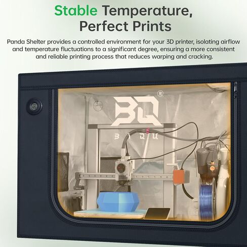 حاوية طابعة BIQU Panda Shelter ثلاثية الأبعاد لمجموعة Bambu-Lab A1 A1 Mini Combo، خيمة مقاومة للحريق والغبار لـ A1+AMS / A1 Mini+AMS Lite، غطاء واقٍ بدرجة حرارة ثابتة مقاس أكبر، 840x580x580 مم in Kuwait