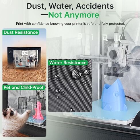 حاوية طابعة BIQU Panda Shelter ثلاثية الأبعاد لمجموعة Bambu-Lab A1 A1 Mini Combo، خيمة مقاومة للحريق والغبار لـ A1+AMS / A1 Mini+AMS Lite، غطاء واقٍ بدرجة حرارة ثابتة مقاس أكبر، 840x580x580 مم in Kuwait