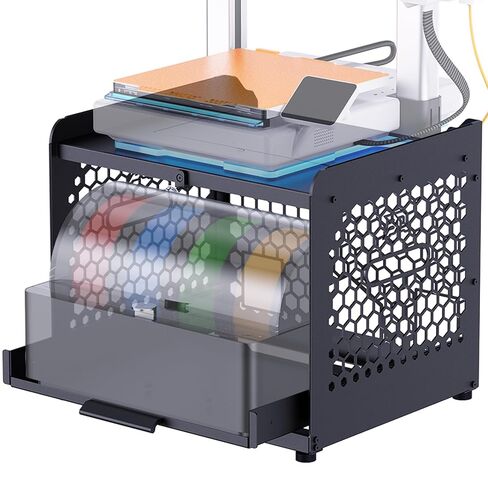 حامل حامل BIQU Panda Perch AMS لطابعات Bambu-Lab P1S P1P X1C X1E ثلاثية الأبعاد، مكدس AMS لحمل 2 AMS/AMS 2 Pro، حامل AMS موفر للمساحة، تصميم جانبي على شكل قرص العسل قابل للتوسيع in Kuwait