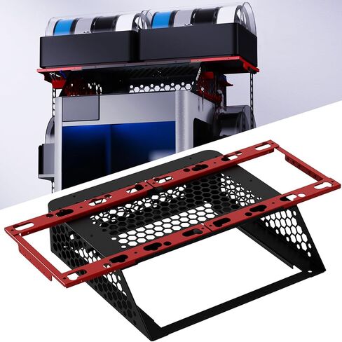 حامل حامل BIQU Panda Perch AMS لطابعات Bambu-Lab P1S P1P X1C X1E ثلاثية الأبعاد، مكدس AMS لحمل 2 AMS/AMS 2 Pro، حامل AMS موفر للمساحة، تصميم جانبي على شكل قرص العسل قابل للتوسيع in Kuwait