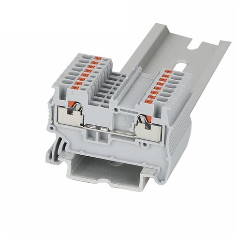 PT1.5 Push-in Din Rail Terminal Block 1.5mm² Wire Electrical Connector Strip 10Pcs(PT1.5-Gray) in Kuwait