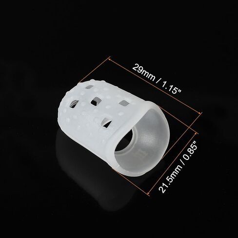 Finger Tips Anti Slip Fingertip Protector, 20 Pack 29mm Silicone Finger Guard for Paper Sorting Sewing Guitar Playing, Transparent L Size in Saudi Arabia