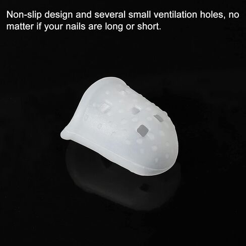 Finger Tips Anti Slip Fingertip Protector, 20 Pack 29mm Silicone Finger Guard for Paper Sorting Sewing Guitar Playing, Transparent L Size in Saudi Arabia