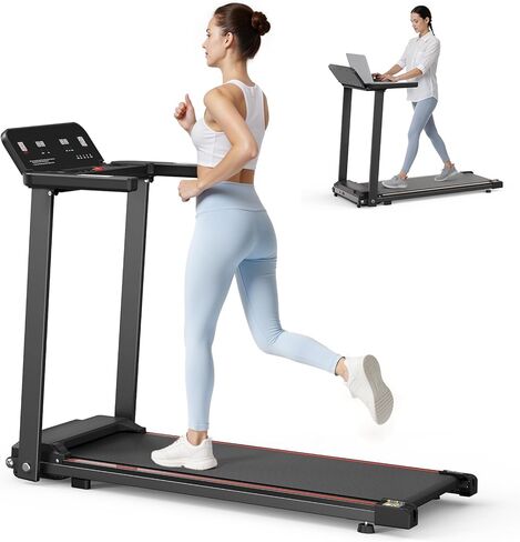 Treadmills for Home Foldable Treadmill with Handles 3 HP Folding Treadmills Walking Pad Treadmill with Handle Bar Quiet Walking Machine, 300LBS Capacity Portable Small Running Pad Home Gym in Saudi Arabia
