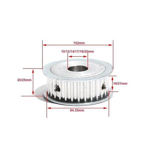 S5M-60T Pulley 16/21mm Belt Width Transmission Gear Pulley 10/12/14/17/19/20mm Bore 60Teeth Belt Pulley(12mm,16mm) in Saudi Arabia