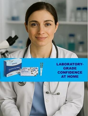 إنستانوسيس إنك. شرائط اختبار الفنتانيل للمواد السائلة والحبوب والمساحيق، عدد 5، صنع في الولايات المتحدة الأمريكية، أكثر حساسية بـ 10 مرات - للحد من الأضرار وتحقيقات الطب الشرعي (5) in Kuwait