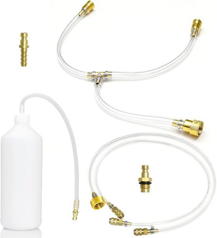 مجموعة نزيف التوجيه الهيدروليكي من Seastar للقارب، مجموعة أدوات نزيف التوجيه الهيدروليكي الاحترافية من Seastar أداة نزيف مع خرطوم PU وتركيبات نحاسية لصيانة نظام التوجيه الهيدروليكي من Sea Star in Kuwait