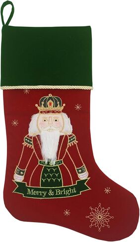 Comfy Hour Joyful Holiday Collection 20" Winter Christmas Tree Stocking Red, Polyresin in Saudi Arabia