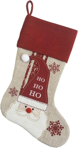 Comfy Hour Joyful Holiday Collection 20" Winter Christmas Tree Stocking Red, Polyresin in Saudi Arabia
