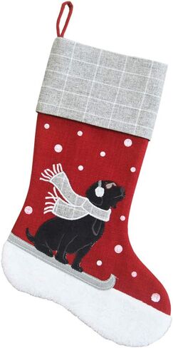 Comfy Hour Joyful Holiday Collection 20" Winter Christmas Tree Stocking Red, Polyresin in Saudi Arabia