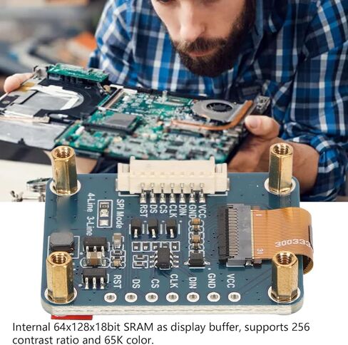 وحدة عرض LCD RGB SPI مقاس 0.96 بوصة مع محرك SSD1357، و65 ألف لون ودقة 64 × 128، متوافقة مع 4 واجهات SPI و3 أسلاك للوحات الأم in Kuwait