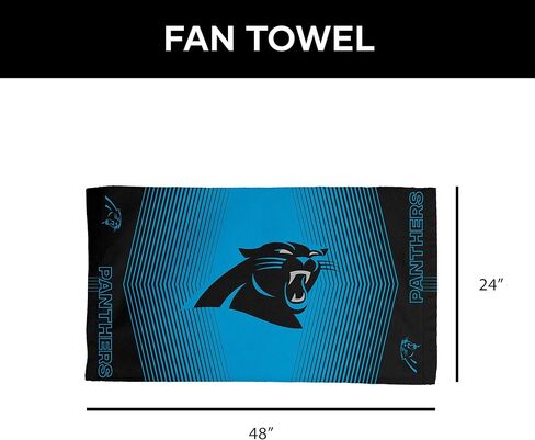 NORTHWEST Carolina Panthers NFL Hussle Micro Fiber Sports Towel 24 x 42 Inches in Saudi Arabia