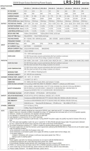 JHFFNXIMI LRS-200 Series LRS-200-3.3 LRS-200-4.2 LRS-200-5 LRS-200-12 LRS-200-15 LRS-200-24 LRS-200-36 LRS-200-48 Single Output Power Supply(LRS-200-36) in Saudi Arabia
