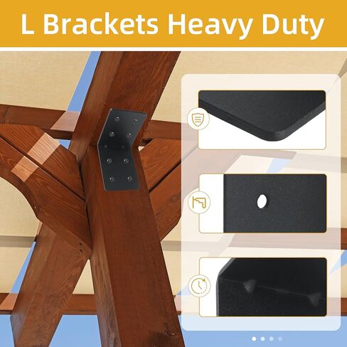6 عبوات 4 × 4 × 3-1/8 دعامة زاوية فولاذية شديدة التحمل، دعامة زاوية قائمة L، سمك 0.11 بوصة (3 مم)، دعامة زاوية معدنية لأرفف موصل الأخشاب المعدنية ودعم الأثاث الخشبي، مع 48 براغي in Saudi Arabia