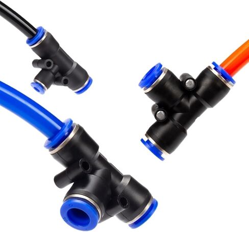 100pcs/50pcs PEG Pneumatic Fitting Reducing Unequ Tee T Type 3-Way Slip Lock Air Pipe 4mm 6mm 8mm 6mm-8mm 10-6mm Quick Push Into(PEG 16-12-16) in Saudi Arabia