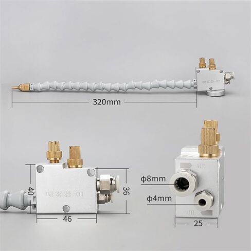 Mist Coolant Lubrication Spray System Lathe Milling Drill Engraving MachineTool for 8mm Pipe Cooling in Saudi Arabia