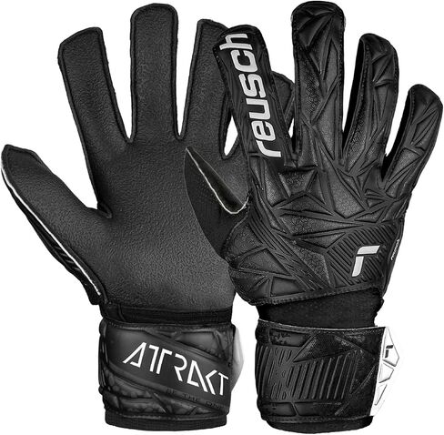 Reusch Attrakt Resist قفازات حارس المرمى جونيور، أسود V25، مقاس 5 in Saudi Arabia