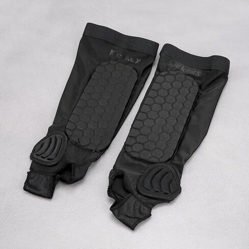 Linkidea Soccer Shin Guard with Ankle Protector, Calf Compression Sleeve with Honeycomb Pads for Kids Youth, All-Round Protection Sports Accessories Fits Game & Training (Size L) in Saudi Arabia