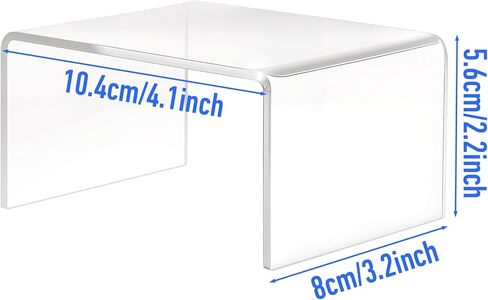 mekueeex 16 Pack Clear Acrylic Display Risers, Display Stand for Figures, Buffets, Dessert, Cupcakes, Candy, Jewelry and Collectibles (4.1" x 3.2" x 2.2" ) in Saudi Arabia