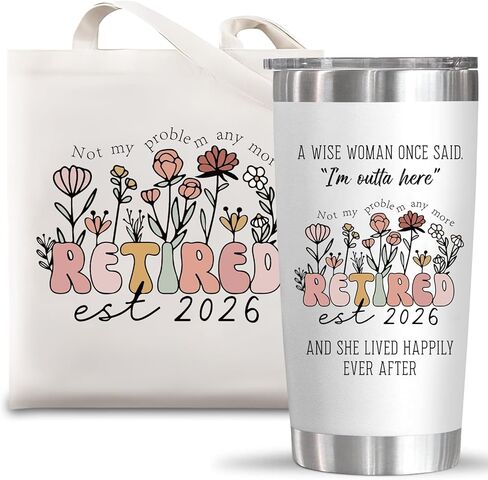 Physkoa Retirement Gifts for Women2025–Funny Retirement Gift for Retiring Boss/Coworker/Teacher/Nurse/Mom/Aunt in Saudi Arabia