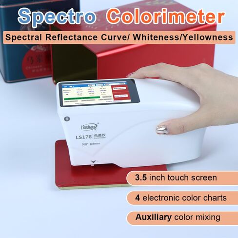 Linshang LS176 Spectrophotometer LS176 Spectrophotometers LS176 D/8° High Accuracy Whiteness and Yellowness Spectral Reflectance Curves APP Software in Kuwait