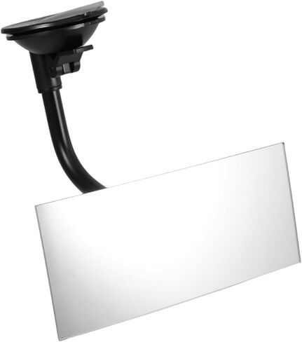 Garneck 7" Rear View Mirror - High Definition Mirror Clear Tint Automotive Interior Mirrors - Suction Cup Mounting Wide Angle Rear View Mirror in Kuwait