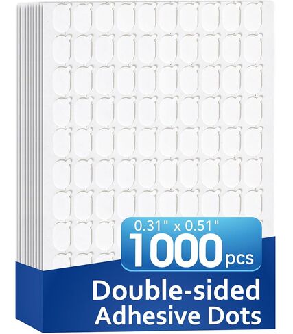 AROIC 1000 Pcs Glue Dots Double Sided, Dia 0.8" Poster Putty Adhesive Stickers for Wall Hanging Crafts Balloons Festival Party Decorations, Round No Trace Nano Tape Dot Removable Sticky Adhesive Dots in Kuwait
