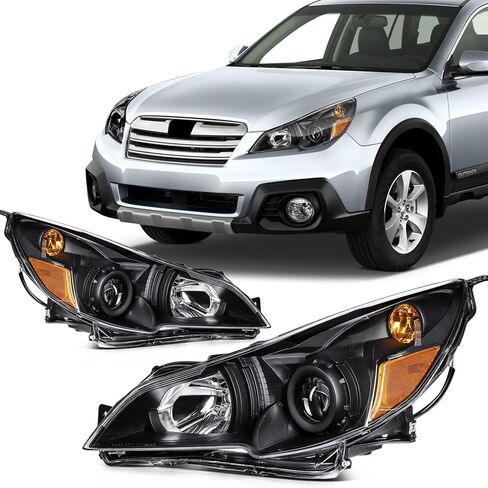 Scitoo Headlight Assembly For Ford for Ranger 2001-2011 Black Housing Clear Reflector Pair Pair FO2503173 in Saudi Arabia