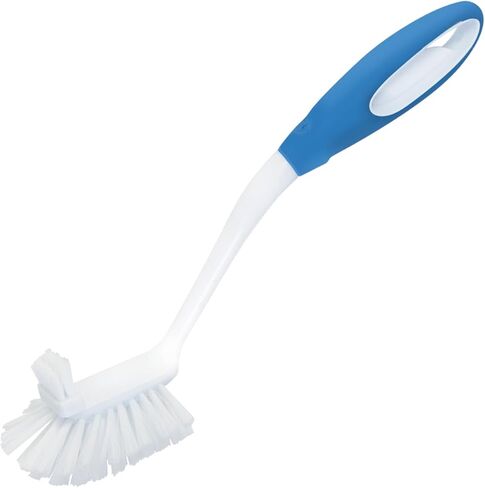 LOLA Pro Dish Brush Kitchen Scrubber | Poly Fiber Bristle | Built-in Food Scraper | Comfort Rubber Non-Slip Handle | Safe for Non-Stick & Coated Cookware | Dishwasher Safe for Cleaning 2 CT in Kuwait