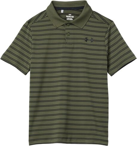 Under Armour Boys' Standard Matchplay Printed Golf Polo, Ether Blue/Halo Gray in Saudi Arabia