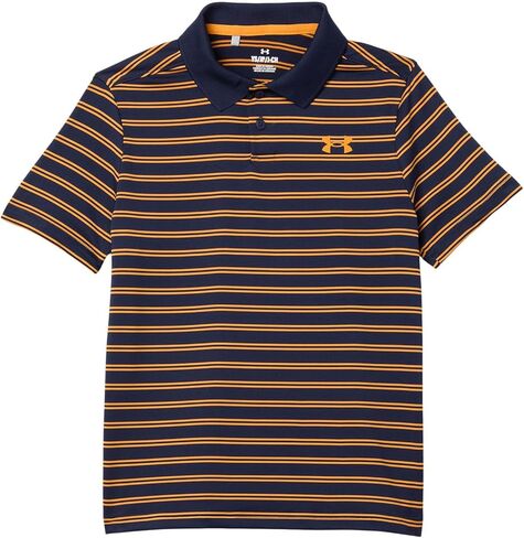Under Armour Boys' Standard Matchplay Printed Golf Polo, Ether Blue/Halo Gray in Saudi Arabia
