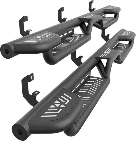 Running Boards Side Steps Compatible for 2015-2025 Chevy Colorado & GMC Canyon Crew Cab (4 Full Size Doors), Two Stairs Design Bolt-on Side Rails Step Nerf Bar (Black Powder Coated-Star Logo) in Kuwait