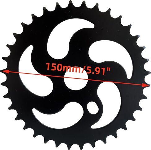 XYAUTO 36T/40T/44T Bicycle Bottom Crank Chainring Sprocket fit 2" Cup one-Piece Crankset, Bike Bottom Crank Chainring Sprocket 1/2 X 1/8 Black Color in Saudi Arabia
