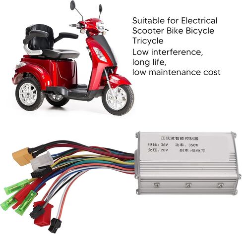 Brushless motor controller 36V 350W brushless heat dissipation controller for electric scooter tricycle in Saudi Arabia