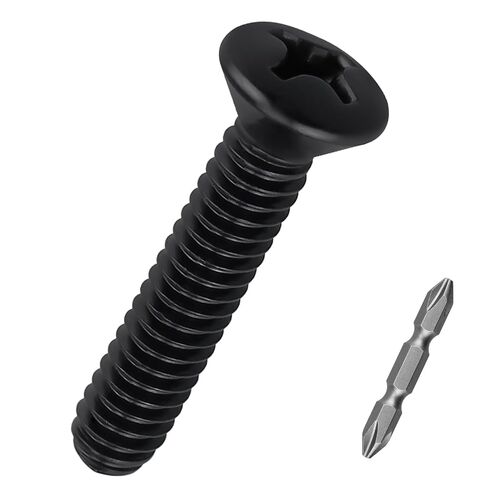 #10-24 x 3/4" Black Oval Head Machine Screws - 304 Stainless Steel for Wall Plates, Appliances & Cabinet Hardware (50 Pack with Bit) in Saudi Arabia