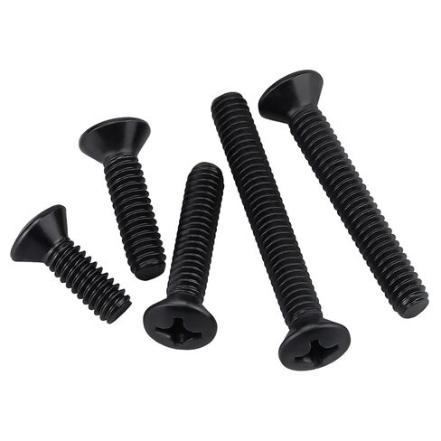 #10-24 x 3/4" Black Oval Head Machine Screws - 304 Stainless Steel for Wall Plates, Appliances & Cabinet Hardware (50 Pack with Bit) in Saudi Arabia