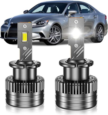 D2S HID Bulbs Fit for Acura 2004-2014 TL TSX 2007-2015 MDX RL RDX High&Low Beam, 24000LM 6000K Cool White, Plug and Play, Pack of 2 in Kuwait
