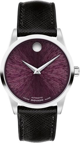 Movado Museum Classic Women's Automatic Watch, Leather Strap, Self-Winding Luxury Timepiece - Gift for Her - 33mm in Kuwait