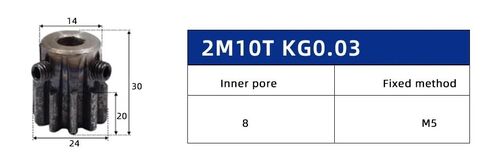 Spur Gear Pinion 2M 10T 2Mod 10 Teeth Right Teeth Hole 8mm 45# Steel Major CNC Rack Transmission(8pcs 2M 10 Teeth) in Saudi Arabia
