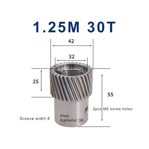 1PCS Engraving Machine Left Helical Gear 1.25 MOD 30 Teeth Hole 25mm Fine Milling Gears for Planetary Reducer CNC Parts in Kuwait