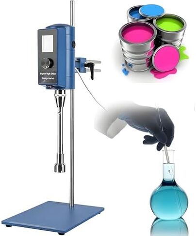 500W High-Shear Homogenizer Emulsifier Mixer - 2000-28000r/min Digital Display for Lab, Water Treatment, Emulsion & Cell Dispersion, 12G Capacity in Kuwait