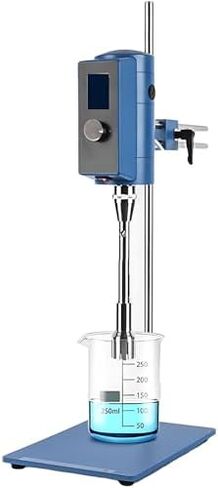 500W High-Speed Homogenizer, Lab Dispersion Emulsifier 5-10000ml, LCD Display, 2000-28000RPM Adjustable for Cell Dispersion & Emulsion Mixing in Kuwait