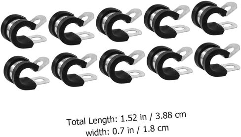 SEWACC 20Pcs Insulated Rubber Cushioned Cable Clamps Durable Stainless Steel Hose Clamps for Wiring Racking Line Management and Repair Resistant and Resistant in Saudi Arabia