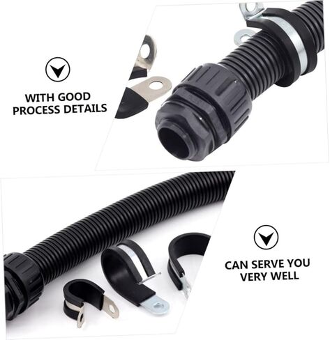 SEWACC 20Pcs Insulated Rubber Cushioned Cable Clamps Durable Stainless Steel Hose Clamps for Wiring Racking Line Management and Repair Resistant and Resistant in Saudi Arabia