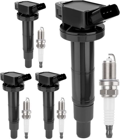 4PCS UF652 Ignition Coils & 93815 Double Iridium Spark Plug Compatible with Hyundai Accent Veloster 2012-2020, Kia Rio Soul 2012-2019 Replace# 273012B100 C1803 5C1860 GN10634 in Kuwait
