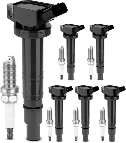 4PCS UF652 Ignition Coils & 93815 Double Iridium Spark Plug Compatible with Hyundai Accent Veloster 2012-2020, Kia Rio Soul 2012-2019 Replace# 273012B100 C1803 5C1860 GN10634 in Kuwait