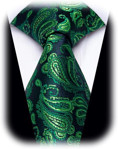 Striped Ties for Men Jacquard Silk Tie Plaids Checkerd Tie Floral Formal Business Mens Neckties with Gift Box in Kuwait