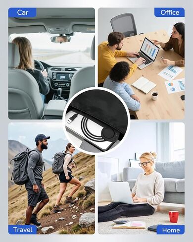 شاحن MoKo من النوع C لـ Amazfit T-Rex 3/3 Pro/Balance 1/2/Helio Strap، قاعدة شحن مغناطيسية مع كابل شحن 3.3FT/1M ومحولات USB C إلى USB in Kuwait